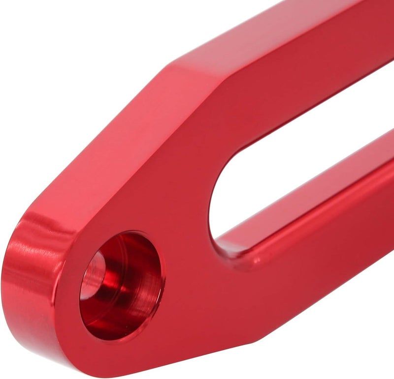 YaeKoo 10 Inch Billet Polished Aluminum Hawse Fairlead for Synthetic Winch Rope (Anodized Red) - Image 5