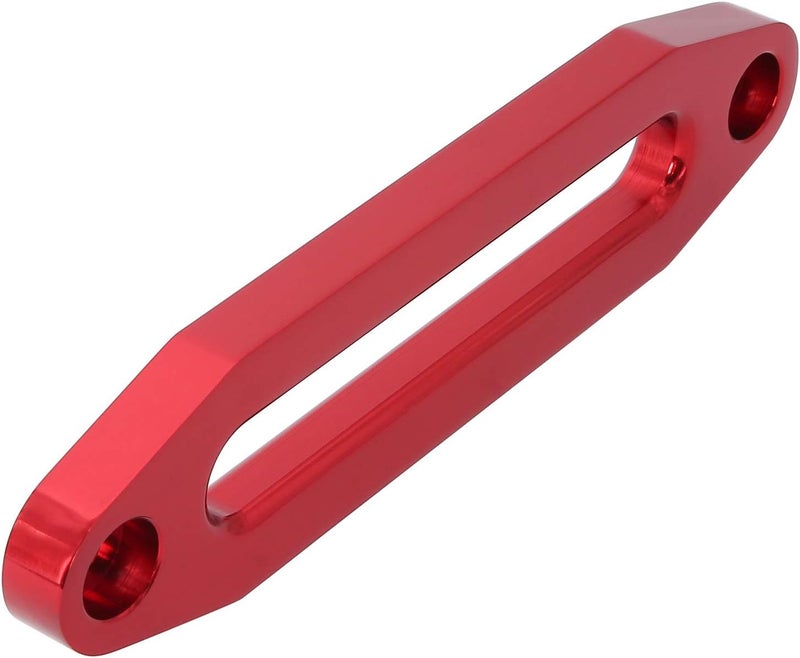 YaeKoo 10 Inch Billet Polished Aluminum Hawse Fairlead for Synthetic Winch Rope (Anodized Red) - Image 4