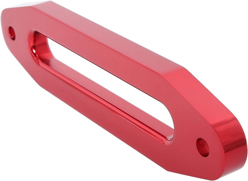 YaeKoo 10 Inch Billet Polished Aluminum Hawse Fairlead for Synthetic Winch Rope (Anodized Red) - Image 3