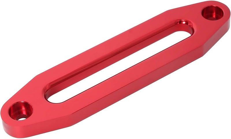 YaeKoo 10 Inch Billet Polished Aluminum Hawse Fairlead for Synthetic Winch Rope (Anodized Red) - Image 1