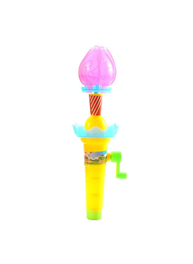 Children's Hand-cranked Carousel Lotus Lamp Small Windmill Luminous Toy Lighting Educational Fun Gift Tremolo-Color:Lotus Lantern-Specifications:Standard  - Image 1