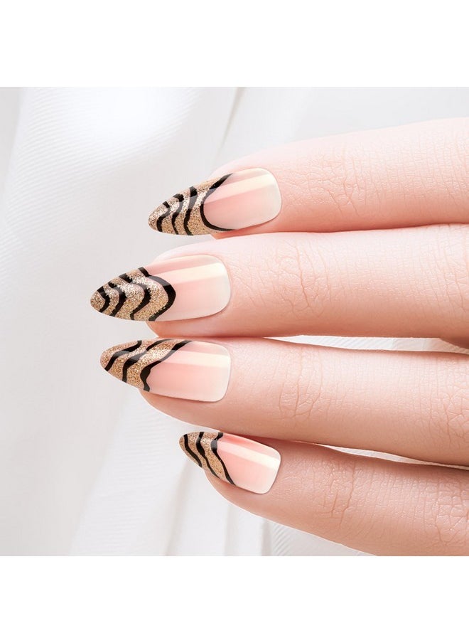 Trendy False Nails Kit, Long Almond Shape Design Nail, Elegant Nude Stripes Print, Ready To Wear Gel & Manicure Stick Included, Long-Lasting Convenient & Easy To Apply - pzsku/Z0C286BA6A6F02F25A4EAZ/45/_/1730894748/1cf8b8c0-e477-4c61-918d-389c444c2719