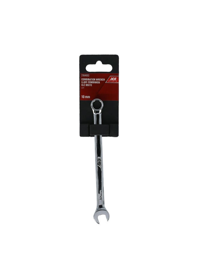 ACE Non-Slip Comfort Grip Ergonomic Handle Combination Wrench Silver 10mm 1469