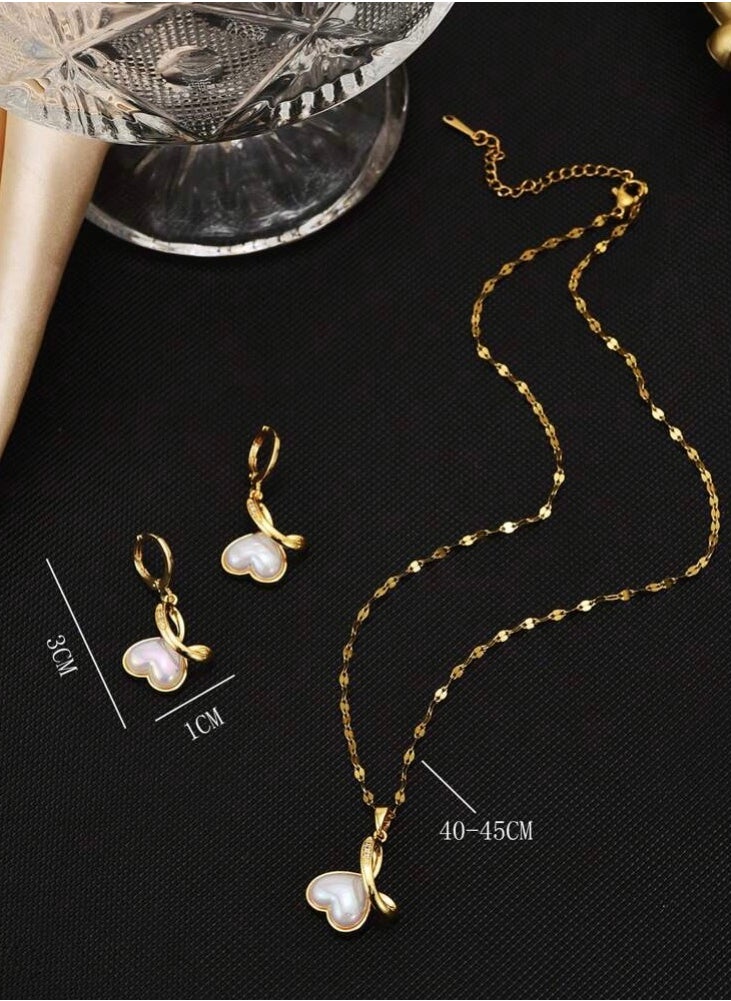Jewelry 4 lady - 18k Gold Plated Necklace & Earrings Jewelry Set For Women - Image 1