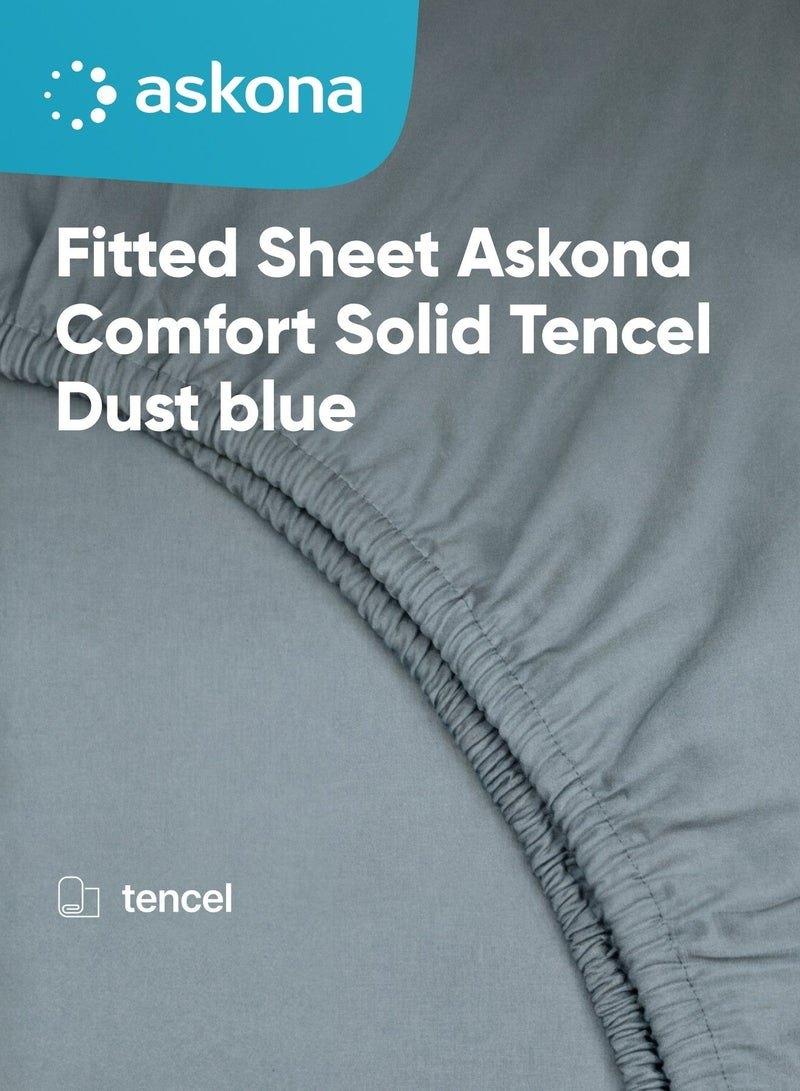 Askona Fitted Sheet 160x200 Askona Comfort Tencel Dust Blue - Image 1