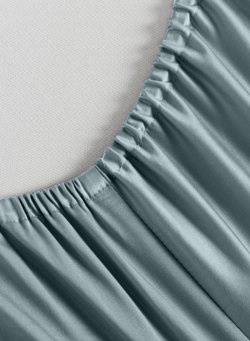 Askona Fitted Sheet 160x200 Askona Comfort Tencel Dust Blue - Image 2