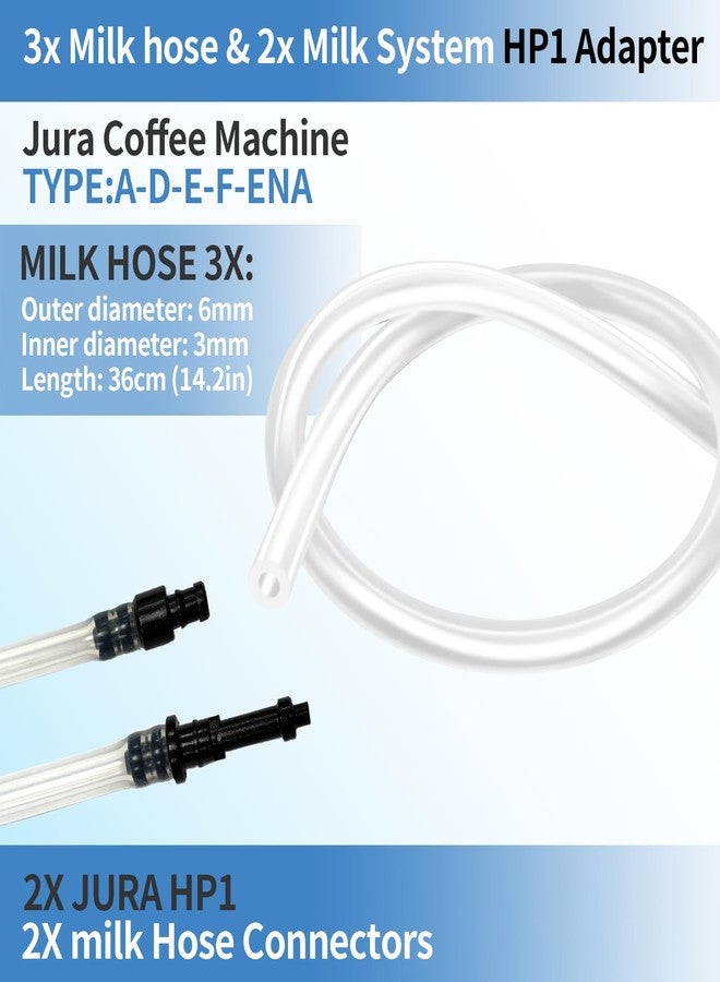 Brewvana Milk Hose Fully Automatic Coffee Machine Silicone Hose 3x Replacement + HP1 Connection Nipple - Compatible with Jura Coffee Machine Devices - Image 3