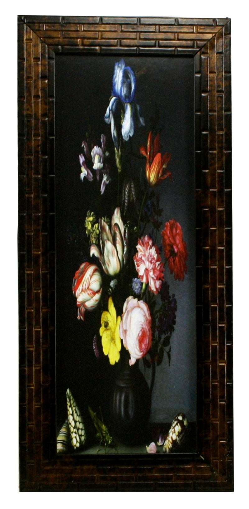 Indianara 3 PC Set of Floral Paintings (1086) Without Glass 5.2 X 12.5, 9.5 X 12.5, 5.2 X 12.5 INCH-Multicolour - Image 2