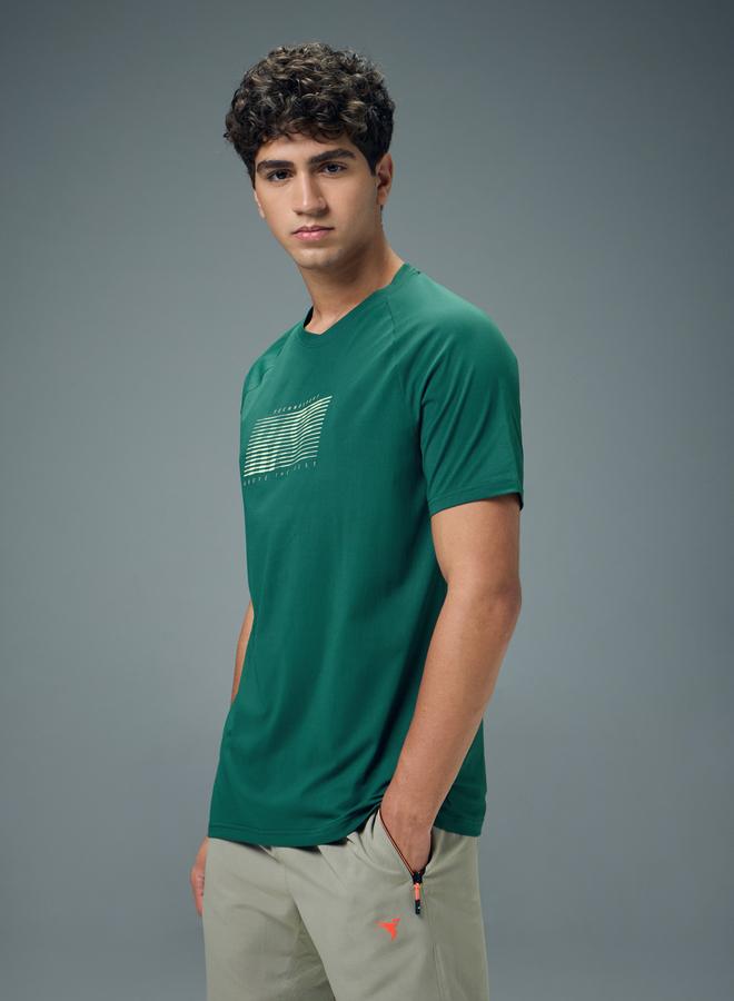 Technosport Men Typography Print Slim Fit T-Shirt - Image 3