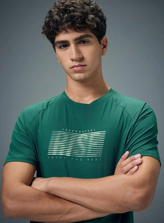 تكنوسبورت تيشيرت بقصة سليم فيت وطبعة كتابة