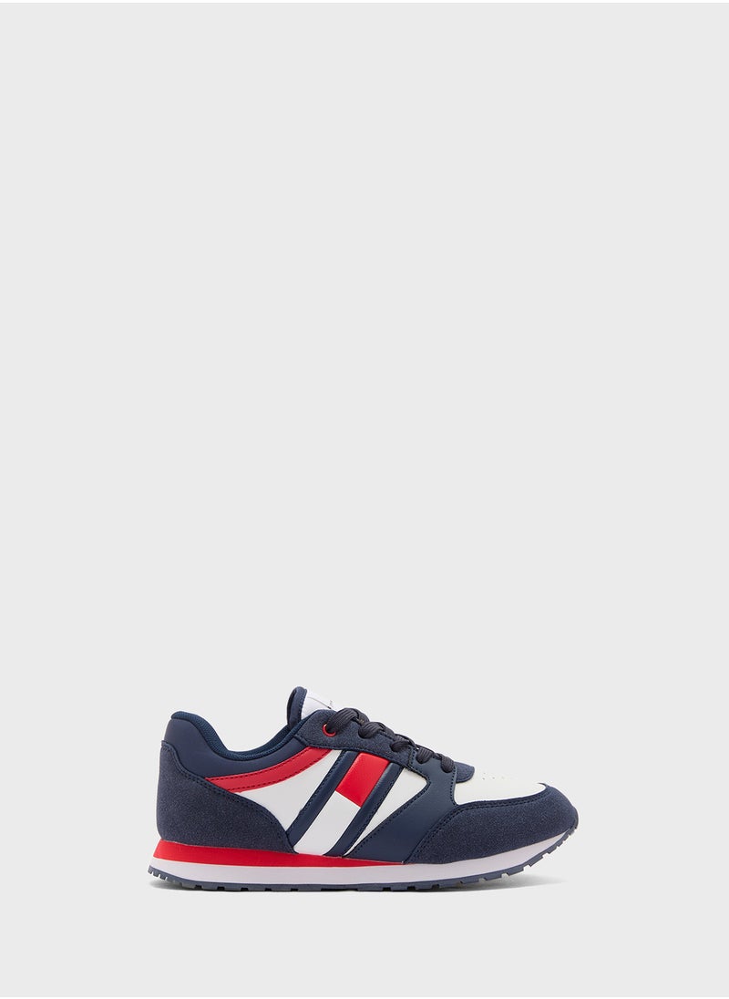 TOMMY HILFIGER Youth Low Top Lace Up Sneakers  - Image 1