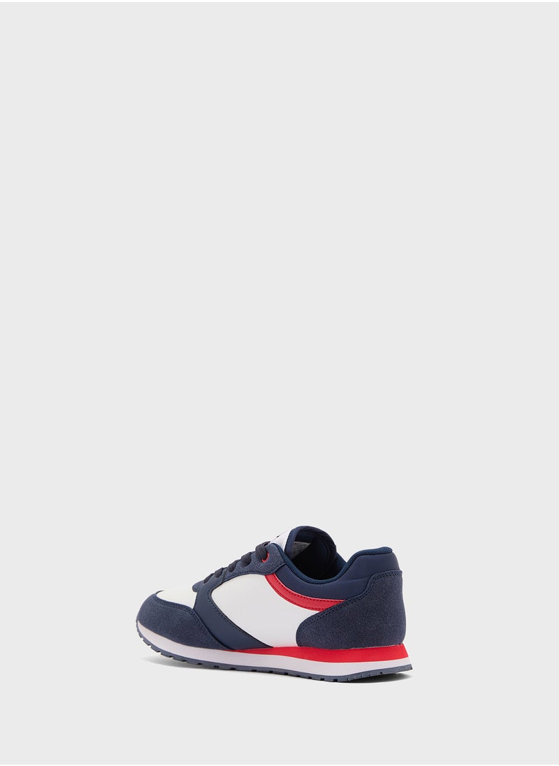 TOMMY HILFIGER Youth Low Top Lace Up Sneakers  - Image 2