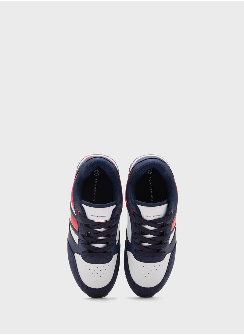 TOMMY HILFIGER Youth Low Top Lace Up Sneakers  - Image 4