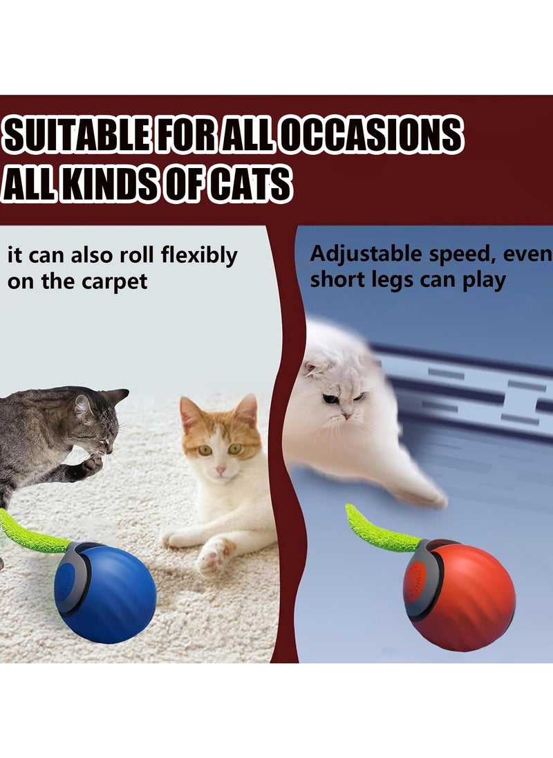 Generic - Speedy Tail 2.0,Speedy Tail Cat Toy,2025 New Generation Interactive Cat Toy,Interactive Cat Toys for Indoor Cats,Automatic Moving Cat Toy Ball with Tail (Orange) - Image 1