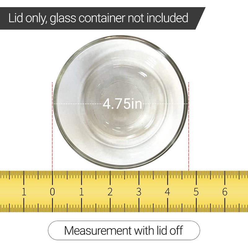 MRX Solutions Replacement Lids fits Pyrex 2-Cup Glass Food Storage Container Bowls, 5-Inch Plastic Round Lids Covers for Pyrex 7200-PC, Airtight & Leakproof (2-Pack, Blue) - Image 3