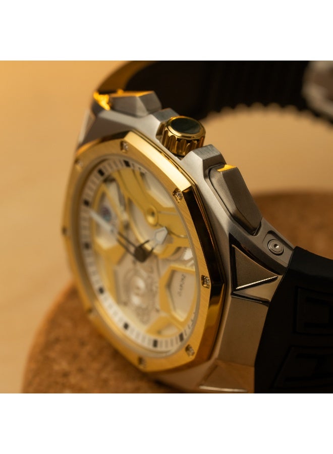 Opera House Real 8 Diamond Stones (1.2–1.25mm SI2 GH) Luxury Watch with Stainless Steel Case, Crystal Glass, 3ATM Water Resistant, PU Rubber Strap with Butterfly Clasp - Image 2