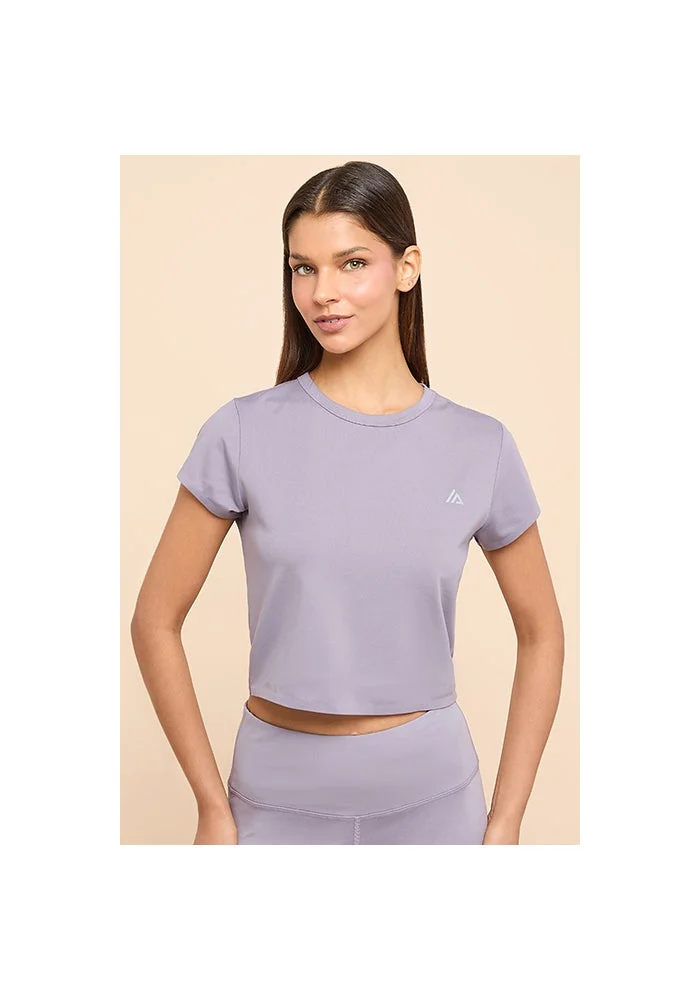 R&b Logo Detail Active T-Shirt With Crew Neck and Short Sleeves