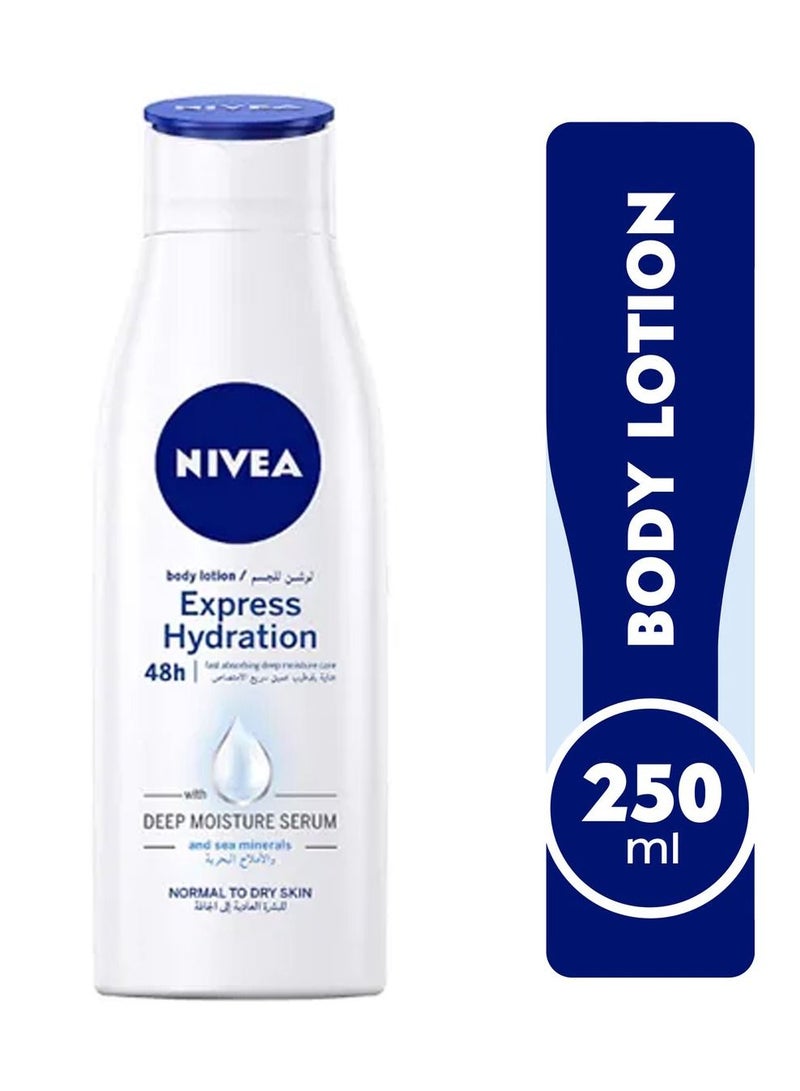 Nivea Express Hydration Body Lotion, Sea Minerals, Normal to Dry Skin 250ml - Image 1