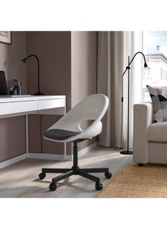 Zaboon Swivel chair + pad, white black/dark grey  - Image 3