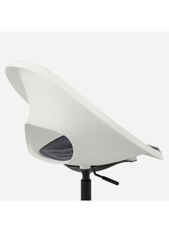 Zaboon Swivel chair + pad, white black/dark grey  - Image 5