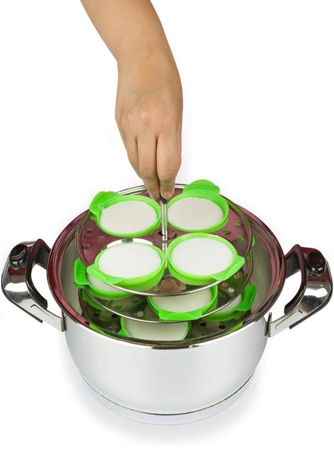 VIDORA Silicone Idli Maker Cup 1 Set - Premium Silicone Idli - Dhokla Maker Reusable Cup Green Color Multipurpose Dhokla Maker,Cupcake,Muffin Maker,Non -Stick,Perfect round shaped Idlis Food Grade - Image 4
