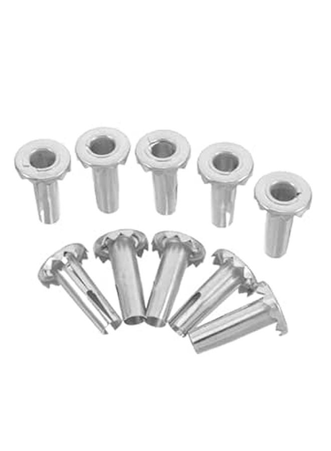 Metal Caster Sleeves 10Pcs Furniture Chair Legs Bed Frame Wheel Attachment - Image 1