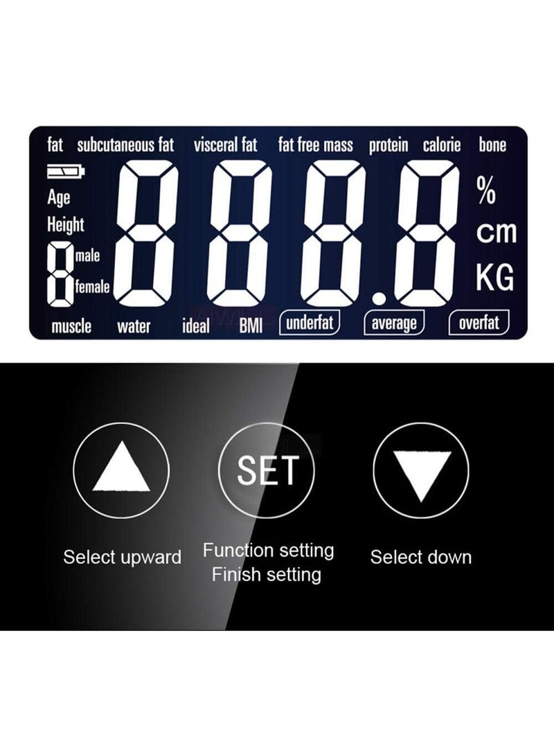 Smart High Precision BMI Body Fat Scale, Touch Control Digital Electronic Bathroom Weight Scale - Image 3
