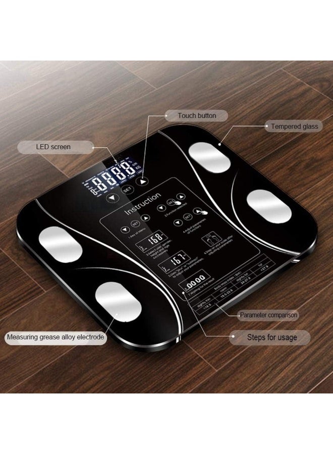 Smart High Precision BMI Body Fat Scale, Touch Control Digital Electronic Bathroom Weight Scale - Image 2