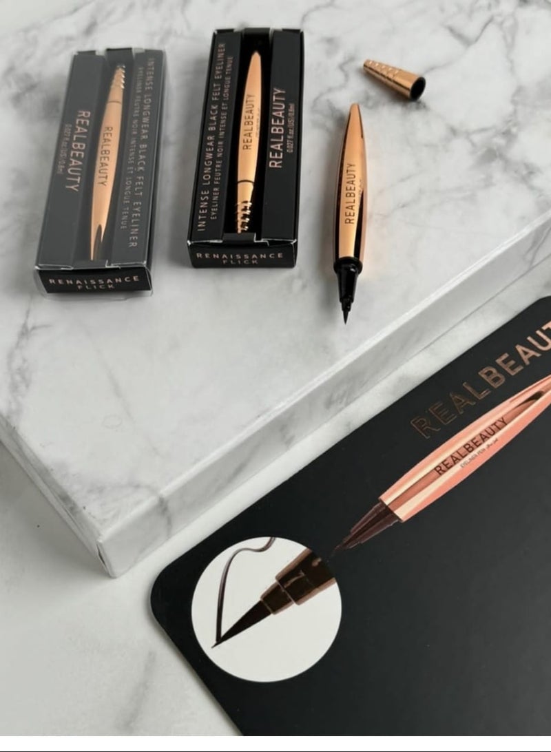 ريل بيوتي كحل العيون الاحترافي المقاوم للماء من ريل بيوتي، يدوم لمدة 24 ساعة - Image 2