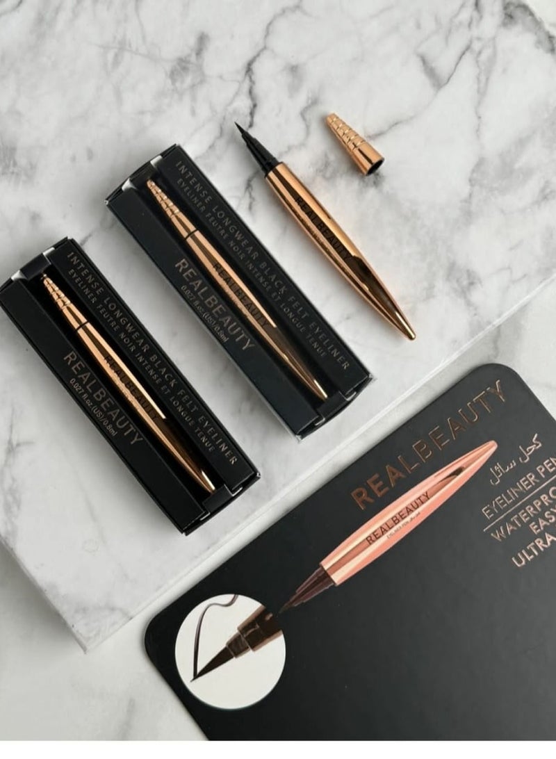 ريل بيوتي كحل العيون الاحترافي المقاوم للماء من ريل بيوتي، يدوم لمدة 24 ساعة - Image 4