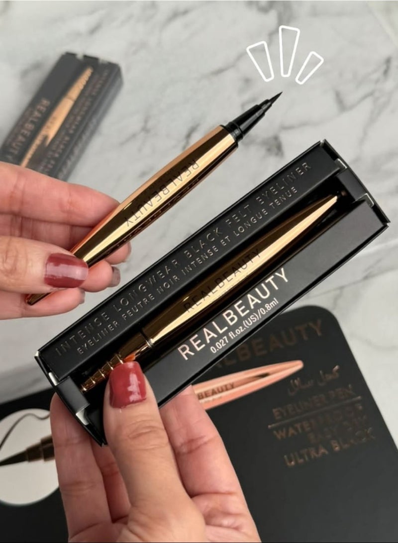 ريل بيوتي كحل العيون الاحترافي المقاوم للماء من ريل بيوتي، يدوم لمدة 24 ساعة - Image 1