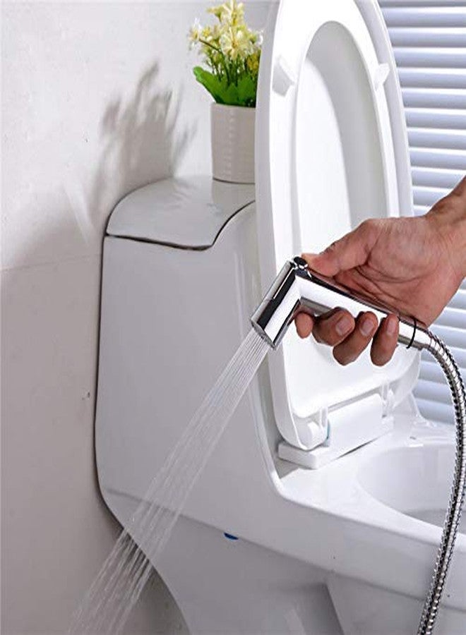 ALTURAS (ABS) Axis Health Faucet 1-Meter Stainless Steel Chrome Finish Rubber Hose Pipe Wall Hook (Set of-2) - Image 2