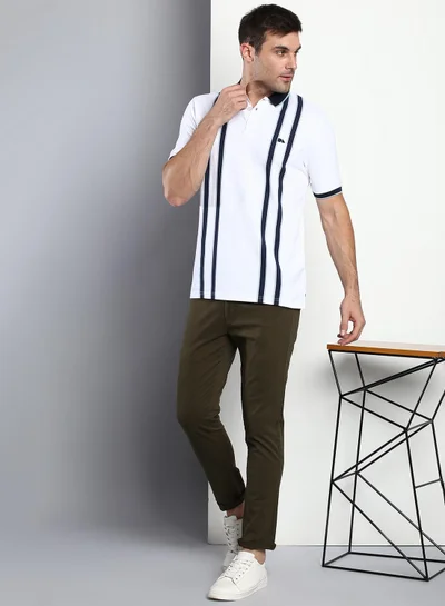 Dennis Lingo Men's Olive Tapered Fit Cotton Chino