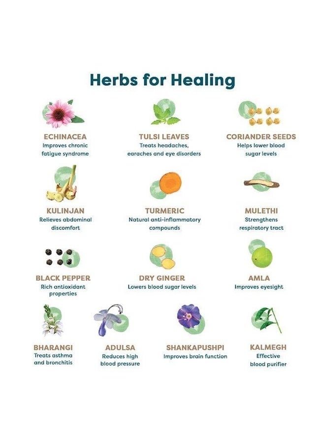 WELLBEING NUTRITION Grandma's Kadha with Ayurvedic Herbs | Cold, Cough & Sore Throat Relief | Tulsi, Amla, Turmeric, Ginger, Mulethi, Adulsa | Immunity Booster for Adults, 15 Effervescent Tablets - Image 4