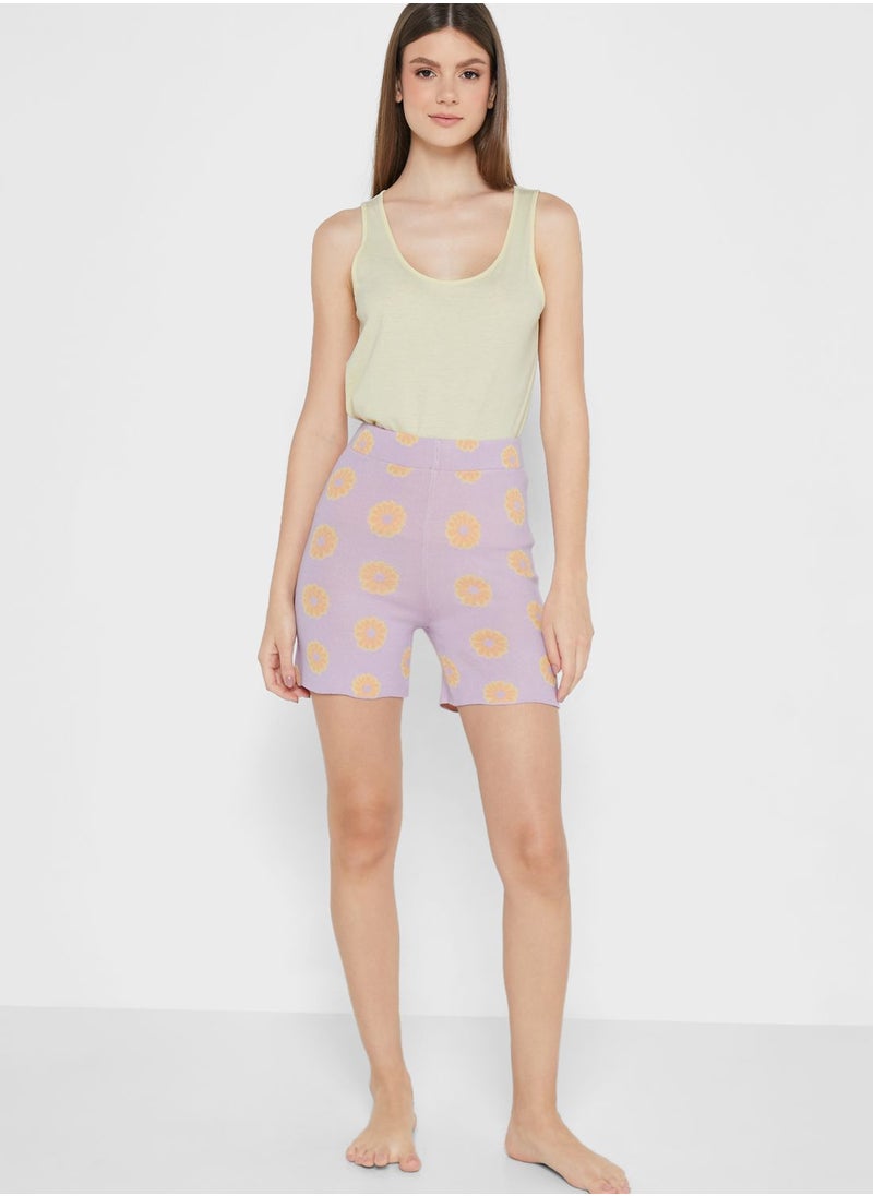 Cotton On Body - High Waist Printed Shorts - Image 1