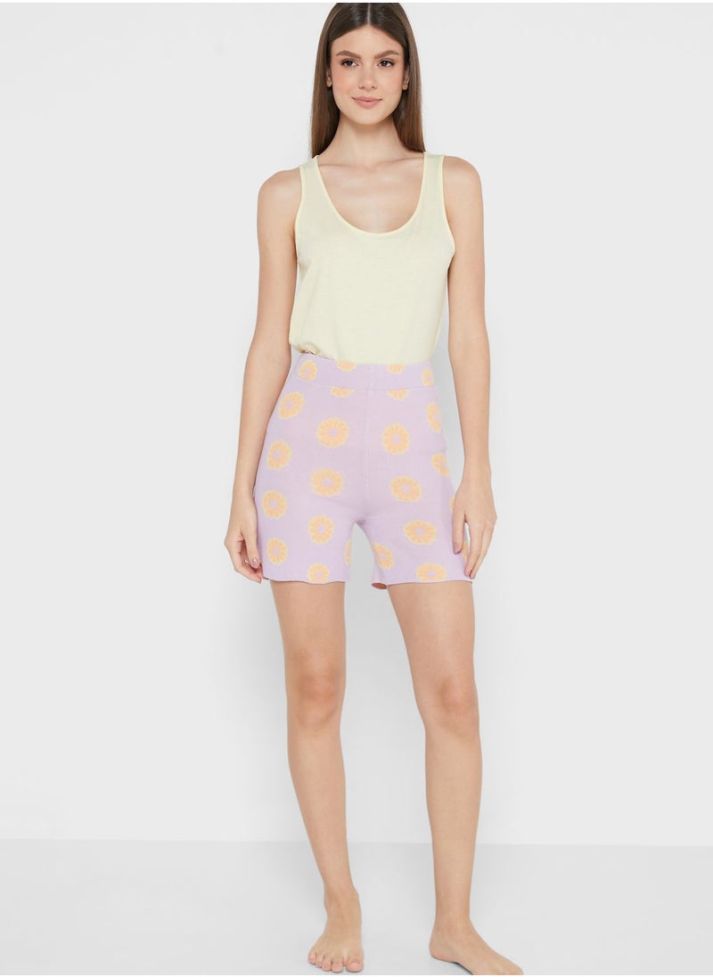 Cotton On Body - High Waist Printed Shorts - Image 1