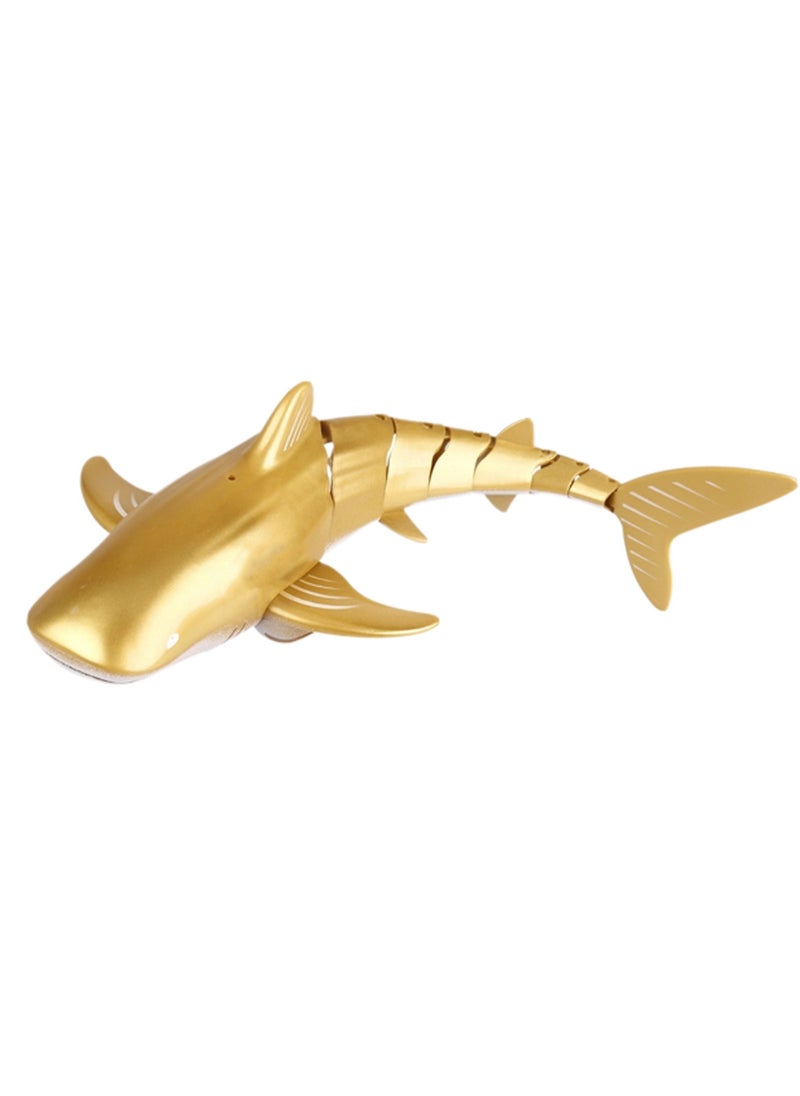 Golden Flat Head Mini Remote Control Whale, Simulation Electric Underwater Animal Toy Model Suitable For Swimming Children'S Swimming Pool Bathtub  - Image 1