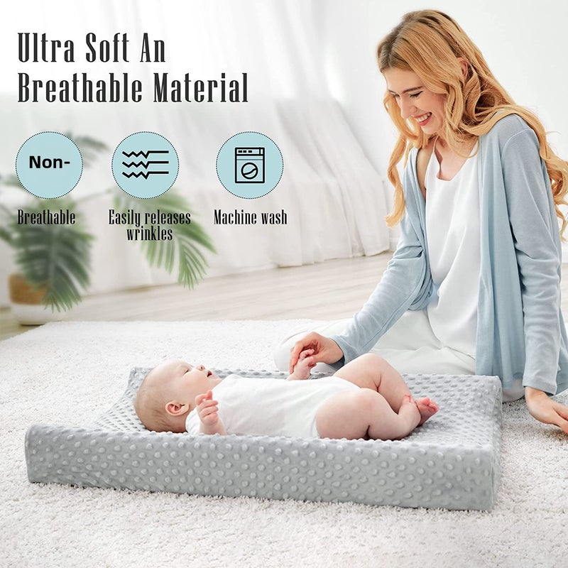 Baby Touch Table Changing Cover Massage Table Soft Bubble Changing Cover Diaper Table Removable Cloth Cover(White, 81*41*13cm) - Image 4