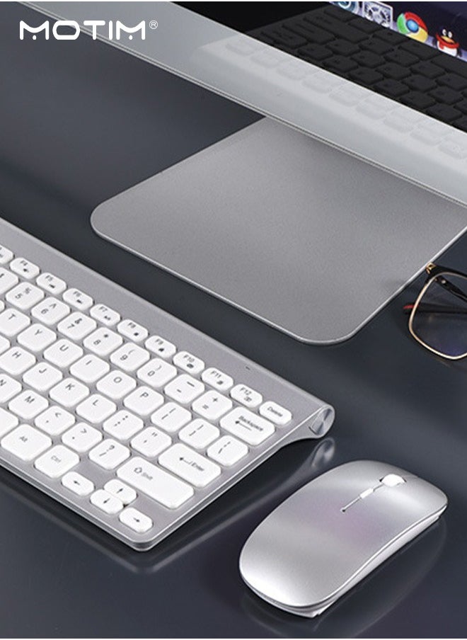 Motim - Slim Wireless Keyboard and Mouse Combo, 2.4G Wireless Keyboard 1200 DPI Mouse, Silent Mute Keyboard Set, Smart Power Saving Design, Optimized Keys - Image 1