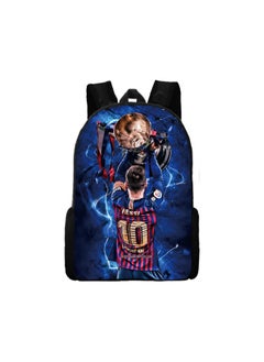 Cross-border supply football star Messi printed backpack three-piece children's schoolbag primary school student cartoon backpack,B-style - 17 inches - Messi