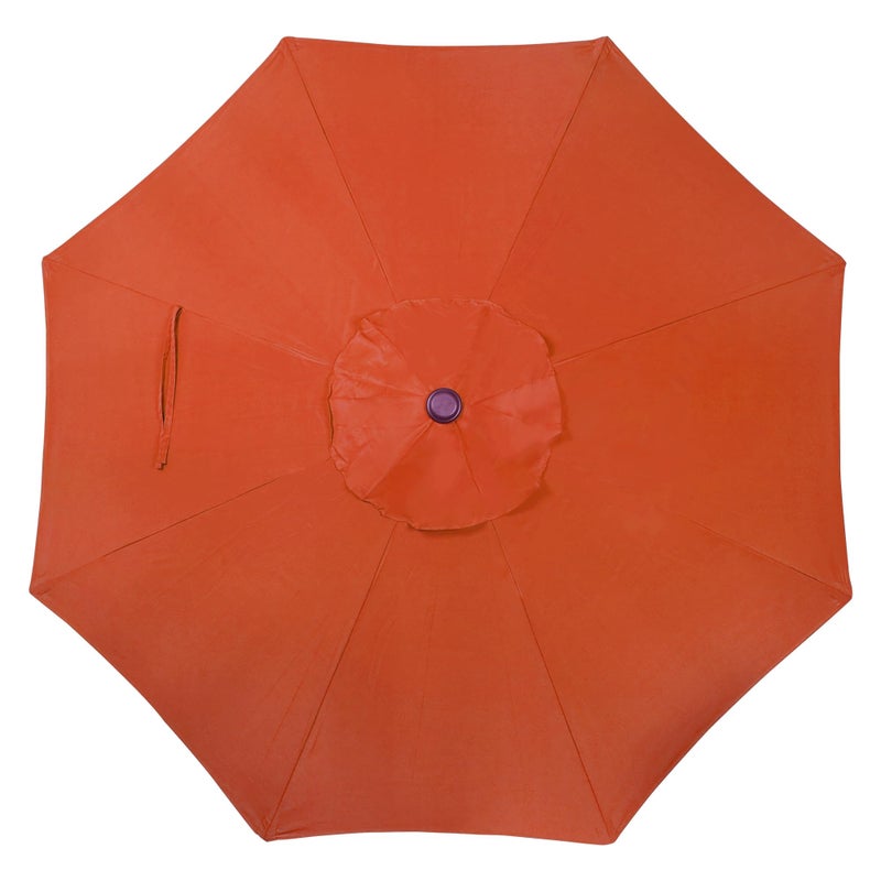 Blissun 9' Outdoor Patio Umbrella, Outdoor Table Umbrella, Yard Umbrella, Market Umbrella with 8 Sturdy Ribs, Push Button Tilt and Crank (Orange) - Image 4