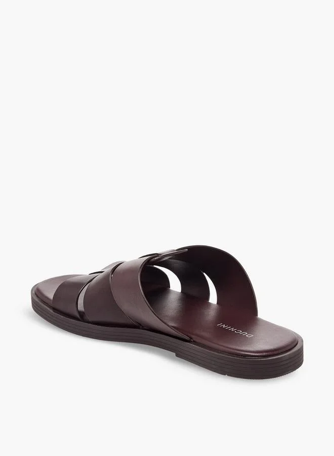 Duchini BROWN Men Slip-On Leather Comfort Sandals for Men | Best Price UAE