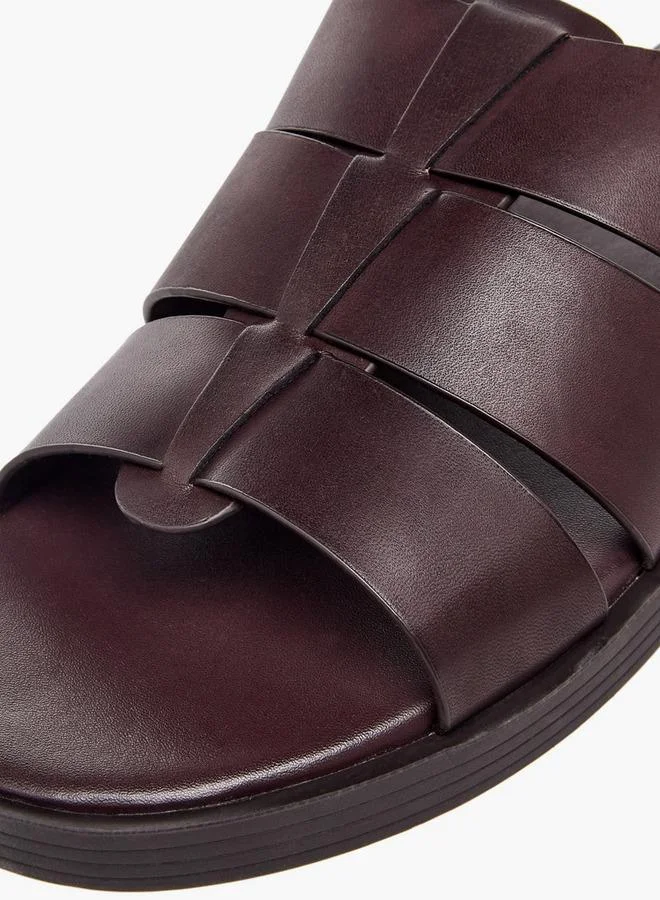 Duchini BROWN Men Slip-On Leather Comfort Sandals for Men | Best Price UAE