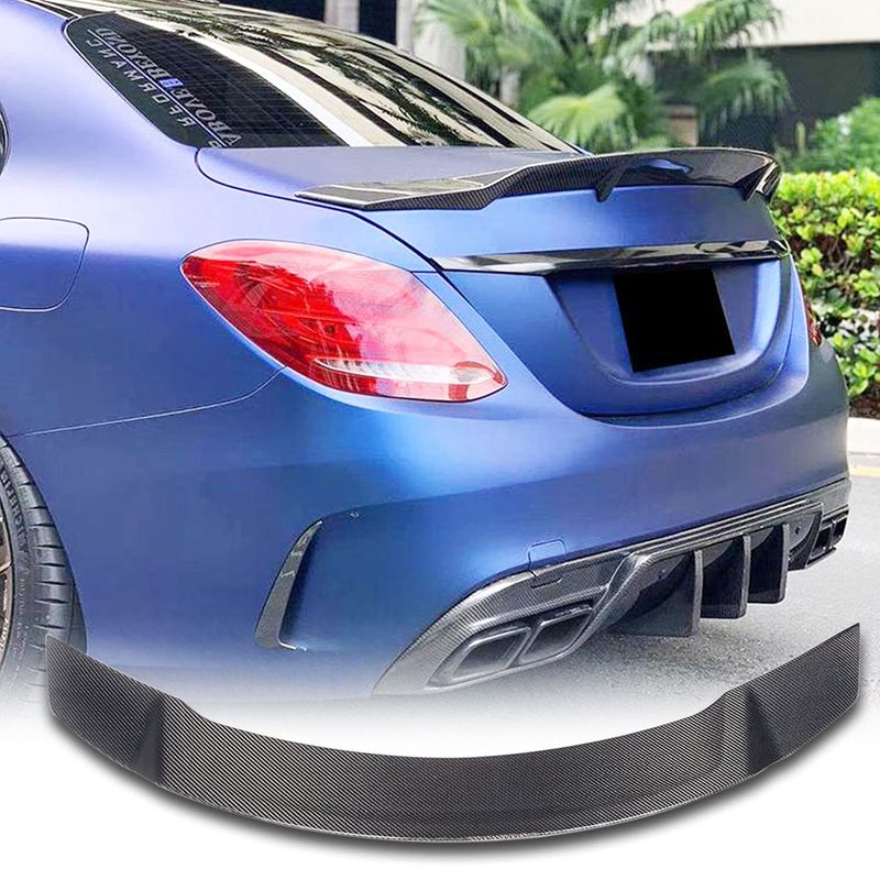 MCARCAR KIT Carbon Fiber Trunk Spoiler Compatible with 20152021 Mercedes C Class W205 Sedan Rear Boot Lid Highkick Wing Lip Factory Outlet