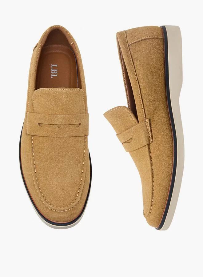 LBL by Shoexpress Men Textured Slip-On Loafers