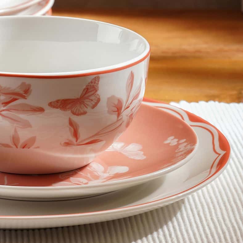 Pan Home طقم عشاء بورسلين فورسيثيا 12 قطعة - خوخي - Image 5