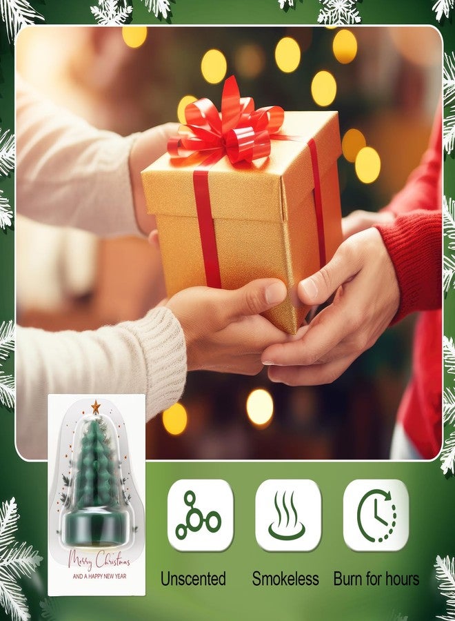 Conelist 24 Pcs Christmas Tree Shaped Candles Mini Christmas Tree Candles Soy Wax Trees Shaped Candle Holidays Scented Candle Gift for Holidays Party Supplies Indoor Decor Table Home Decor - Image 3