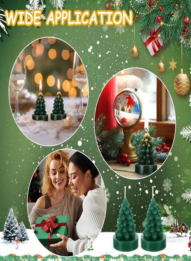 Conelist 24 Pcs Christmas Tree Shaped Candles Mini Christmas Tree Candles Soy Wax Trees Shaped Candle Holidays Scented Candle Gift for Holidays Party Supplies Indoor Decor Table Home Decor - Image 5