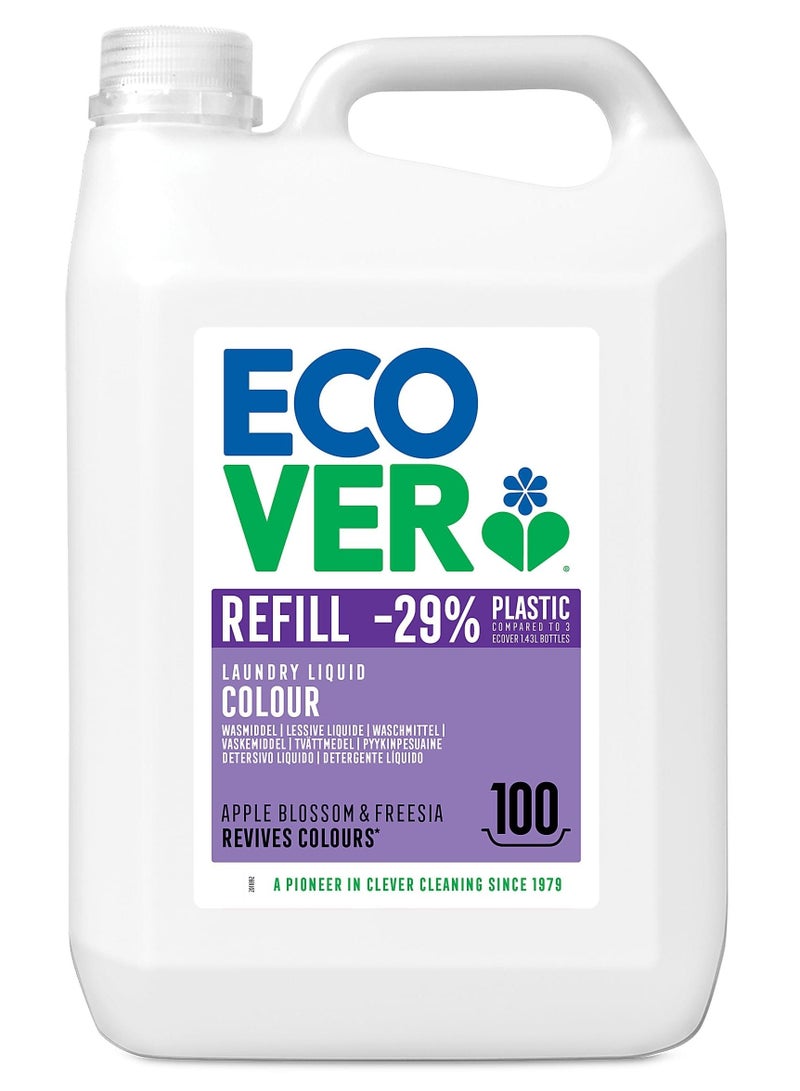ecover Laundry Liquid Colour Detergent Refill With Apple Blossom & Freesia Scent Cleans & Revives 100 Washes - Image 1