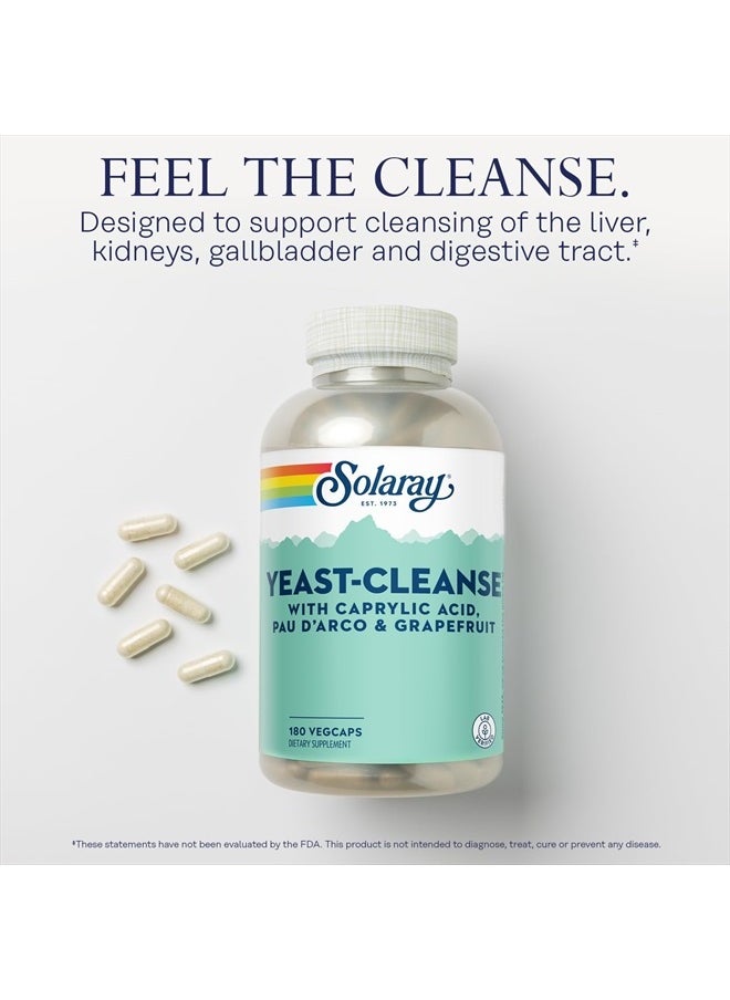 Solaray - Solaray Yeast-Cleanse -- 180 Vegetarian Capsules - Image 1